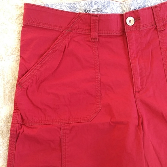 Lee Comfort Waistband Shorts Plus 14M Red - Picture 5 of 12